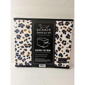 Scout 12x10 1/2 Nylon Foldable “Purrty Please” Storage Bin With Handles.